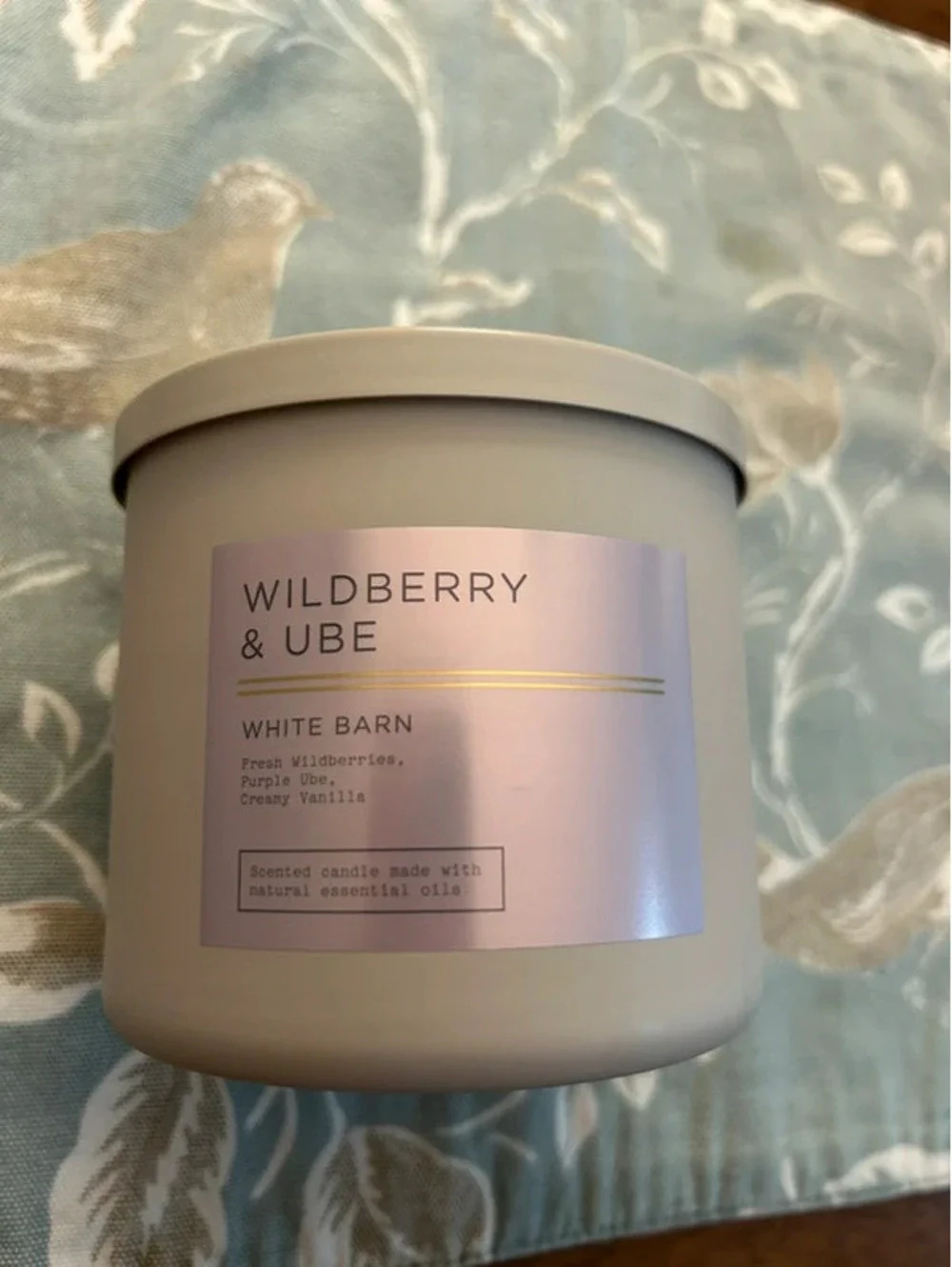 White Barn Wildberry and Ube candle